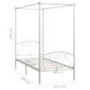 Estructura De Cama Con Dosel Metal Blanco 90x200 Cm Vidaxl