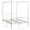 Estructura De Cama Con Dosel Metal Blanco 160x200 Cm Vidaxl