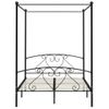 Estructura De Cama Con Dosel Metal Negro 160x200 Cm Vidaxl