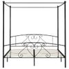 Estructura De Cama Con Dosel Metal Negro 180x200 Cm Vidaxl