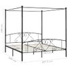 Estructura De Cama Con Dosel Metal Negro 180x200 Cm Vidaxl