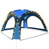 Carpa De Fiesta Con Led Y 4 Paredes Laterales Azul 3,6x3,6x2,3m Vidaxl