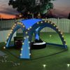 Carpa De Fiesta Con Led Y 4 Paredes Laterales Azul 3,6x3,6x2,3m Vidaxl