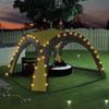 Carpa De Fiesta Con Led 4 Paredes Laterales Verde 3,6x3,6x2,3 M Vidaxl