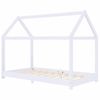 Estructura De Cama Infantil Madera Maciza Pino Blanco 80x160 Cm Vidaxl