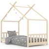 Estructura De Cama Infantil De Madera Maciza De Pino 80x160 Cm Vidaxl