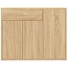 Aparador De Madera Contrachapada Color Roble Sonoma 88x30x70 Cm Vidaxl