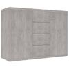 Aparador De Madera Contrachapada Gris Hormigón 60x30x70 Cm Vidaxl