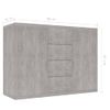 Aparador De Madera Contrachapada Gris Hormigón 60x30x70 Cm Vidaxl