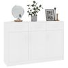 Aparador De Madera Contrachapada Blanco 110x30x75 Cm Vidaxl