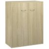 Aparador De Madera Contrachapada Color Roble Sonoma 60x30x75 Cm Vidaxl