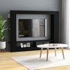 Mueble Para Tv Madera Contrachapada Negro 152x22x113 Cm Vidaxl