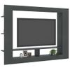 Mueble De Tv Madera Contrachapada Gris 152x22x113 Cm Vidaxl