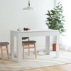 Mesa De Comedor De Madera Contrachapada Blanco 120x60x76 Cm Vidaxl