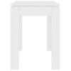 Mesa De Comedor De Madera Contrachapada Blanco 120x60x76 Cm Vidaxl