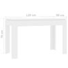 Mesa De Comedor De Madera Contrachapada Blanco 120x60x76 Cm Vidaxl