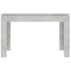 Mesa De Comedor De Aglomerado Gris Hormigón 120x60x76 Cm Vidaxl