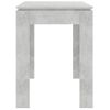 Mesa De Comedor De Aglomerado Gris Hormigón 120x60x76 Cm Vidaxl