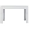 Mesa De Comedor De Aglomerado Blanco Brillante 120x60x76 Cm Vidaxl