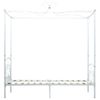 Estructura De Cama Con Dosel Metal Blanco 90x200 Cm Vidaxl