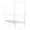 Estructura De Cama Con Dosel Metal Blanco 90x200 Cm Vidaxl