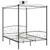 Estructura De Cama Con Dosel Metal Negro 180x200 Cm Vidaxl