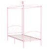 Estructura De Cama Con Dosel Metal Rosa 90x200 Cm Vidaxl