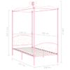 Estructura De Cama Con Dosel Metal Rosa 100x200 Cm Vidaxl