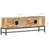 Mueble Para Tv De Madera Maciza De Mango 140x30x50 Cm Vidaxl