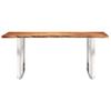 Mesa De Comedor Borde Irregular Acacia Maciza 200 Cm 3,8 Cm Vidaxl