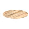 Superficie De Mesa Redonda Madera Maciza De Mango 15-16 Mm 40cm Vidaxl