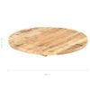 Superficie De Mesa Redonda Madera Maciza De Mango 25-27 Mm 80cm Vidaxl