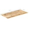 Superficie De Mesa Madera Maciza De Mango 15-16 Mm 100x60 Cm Vidaxl