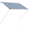 Toldo Retráctil Azul Y Blanco 100x150 Cm Vidaxl