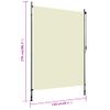 Estor Enrollable De Exterior Color Crema 150x270 Cm Vidaxl