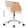 Rogal Silla De Comedor Giratoria Madera Curvada Cuero Sintético Crema Rogal