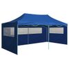 Carpa Plegable Profesional Con 4 Paredes Acero Azul 3x6 M Vidaxl