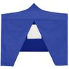 Carpa Plegable Profesional Con 4 Paredes Acero Azul 2x2 M Vidaxl