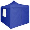 Carpa Plegable Profesional Con 4 Paredes Acero Azul 2x2 M Vidaxl