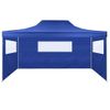 Carpa Plegable Profesional Con 3 Paredes Acero Azul 3x4 M Vidaxl