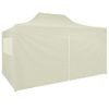 Carpa Plegable Profesional Con 4 Paredes Acero Color Crema 3x4m Vidaxl