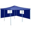 Cenador Plegable Con 2 Paredes Azul 5x5 M Vidaxl