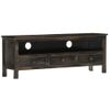 Mueble Para Tv De Madera Maciza De Mango Negro 120x30x45 Cm Vidaxl