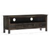 Mueble Para Tv De Madera Maciza De Mango Negro 120x30x45 Cm Vidaxl