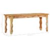 Banco De Madera Maciza Reciclada 110x35x45 Cm Vidaxl