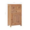 Aparador De Madera Maciza De Teca 50x30x90 Cm Vidaxl