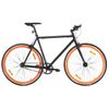 Bicicleta De Piñón Fijo Negro Y Naranja 700c 59 Cm Vidaxl