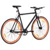 Bicicleta De Piñón Fijo Negro Y Naranja 700c 59 Cm Vidaxl