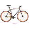 Bicicleta De Piñón Fijo Negro Y Naranja 700c 59 Cm Vidaxl