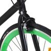 Bicicleta De Piñón Fijo Negro Y Verde 700c 59 Cm Vidaxl